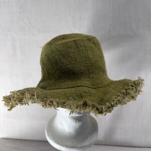 Hemp Olive Frayed Women's Hat